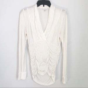 White CAbi Long Sleeve top